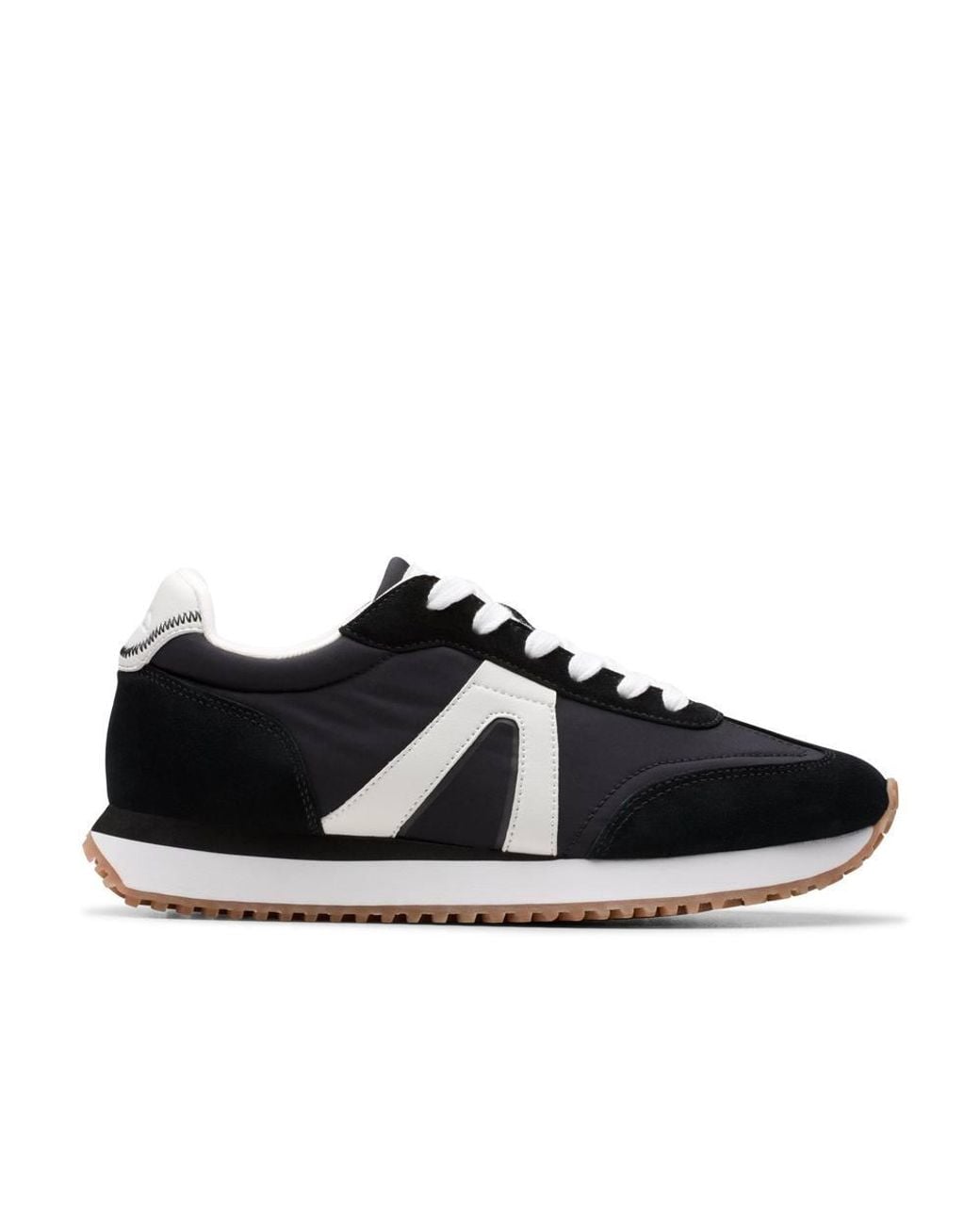 Clarks Black Calo Run Combination Trainers, Lace Up