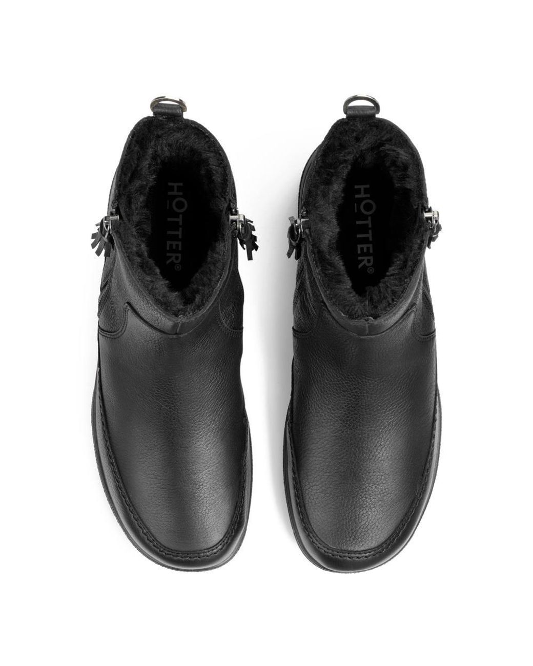 Hotter Black 'Vail' Ankle Boots