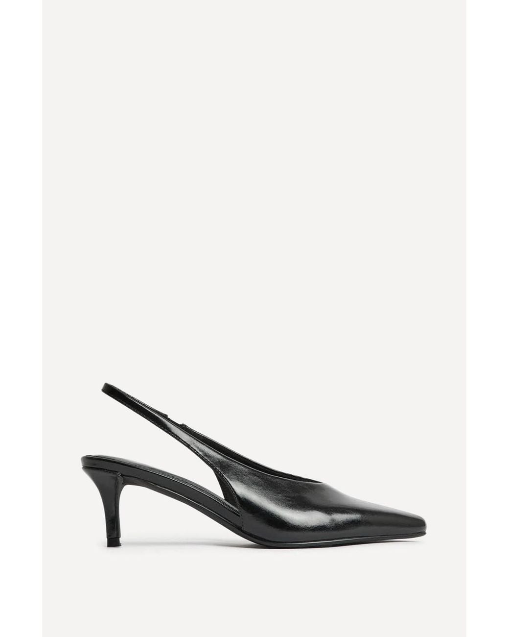Linzi White Eliza Faux Leather Court Heels