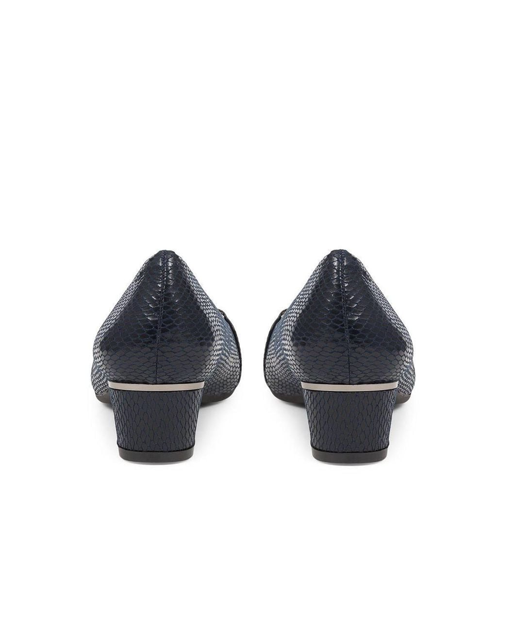 Pavers Blue Heeled Court Shoe