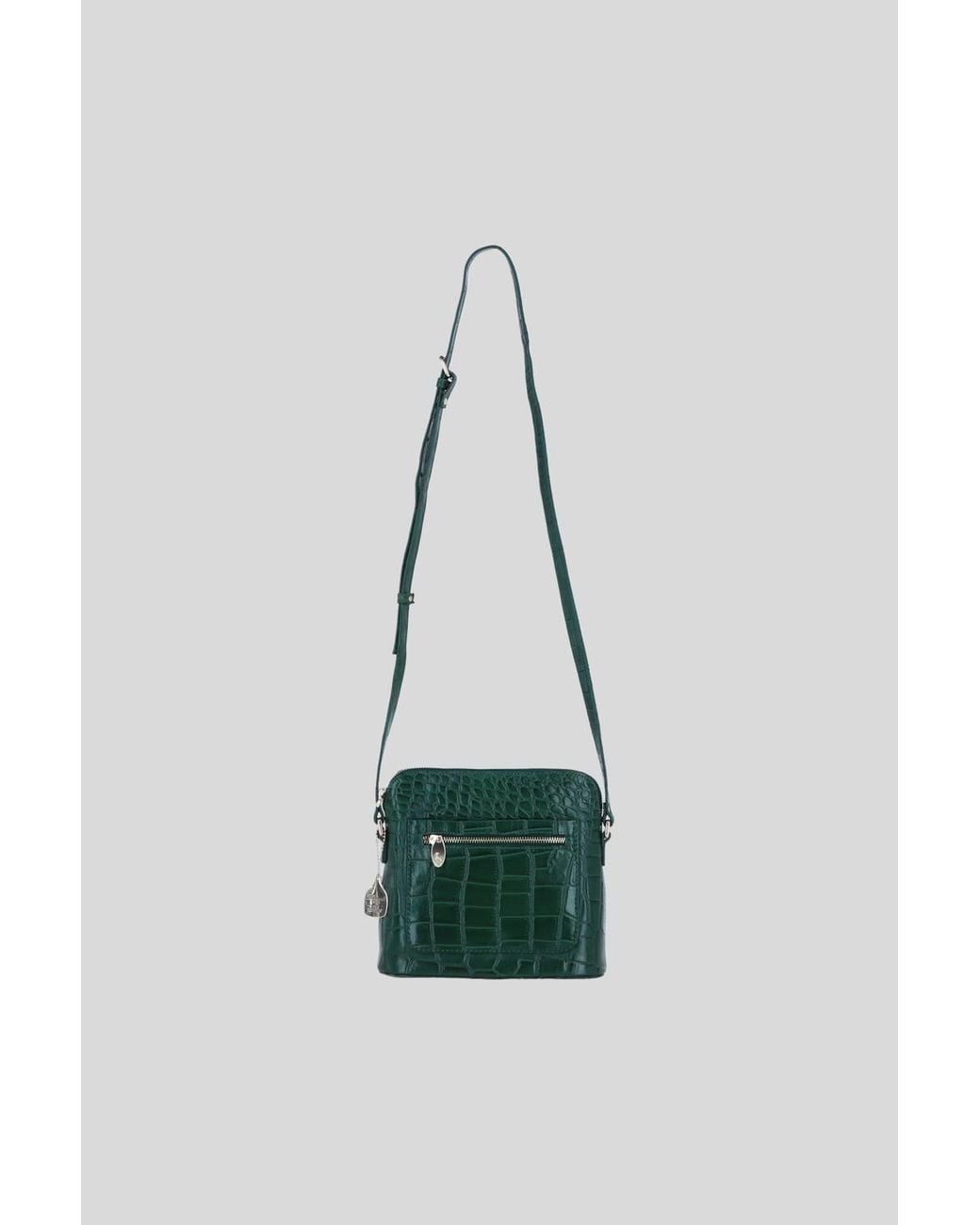 Ashwood Leather Green Genuine Leather Crossbody Bag W/ Adjustable Strap
