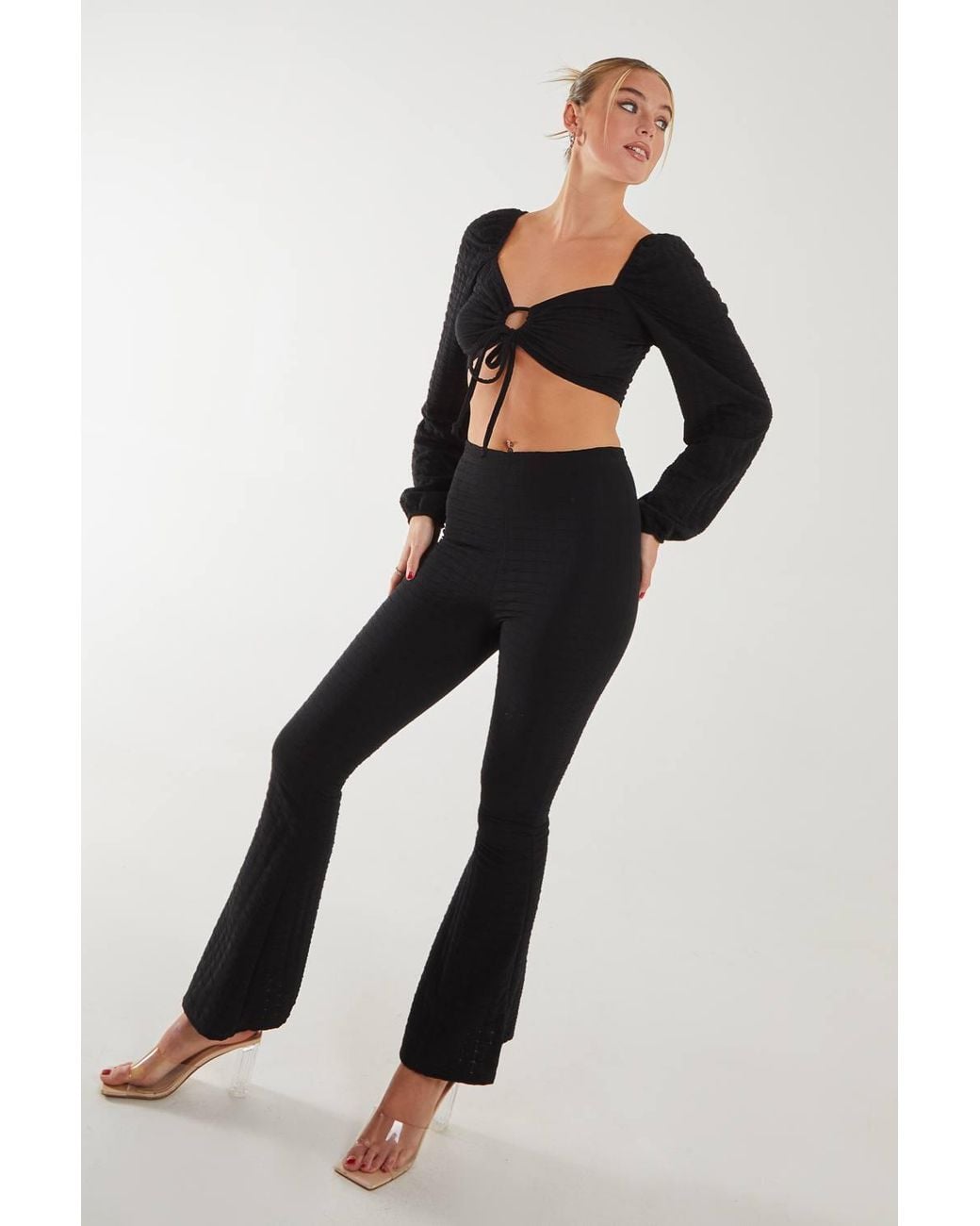 Pink Vanilla Black Bubble Long Sleeve Top