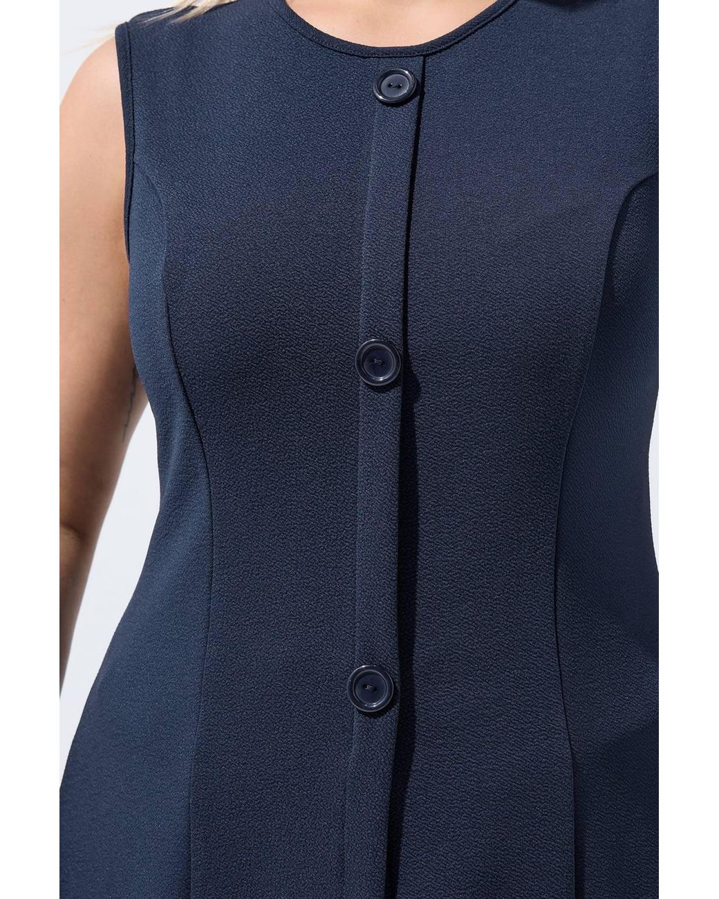 Yours Blue Seam Detail Waistcoat