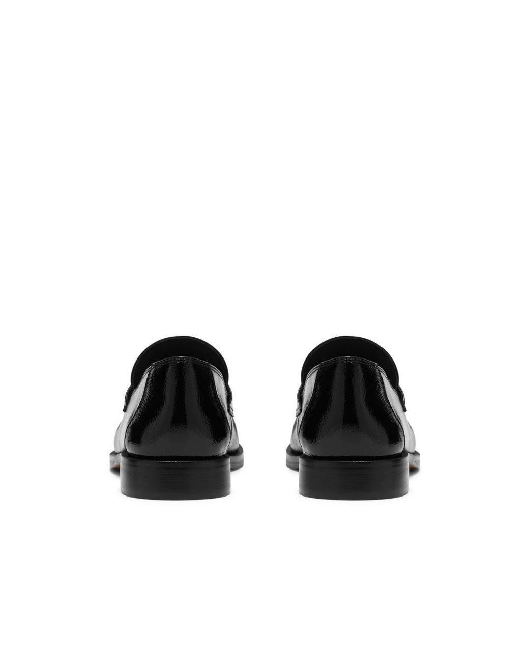 Clarks Black Straven2 Step Patent Loafers, Slip Ons