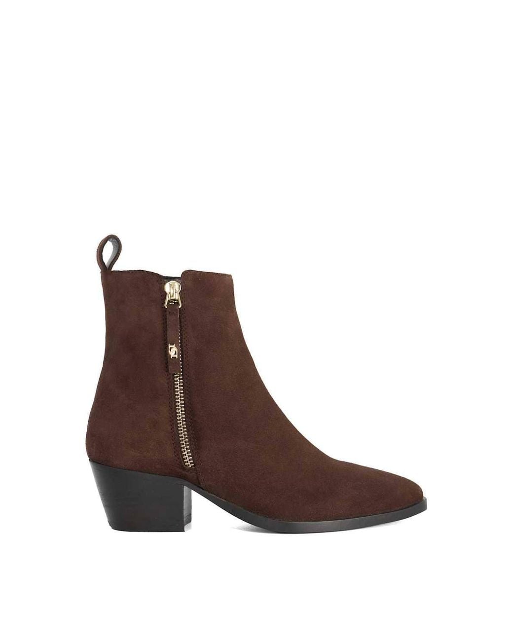 Dune Brown 'Paxy' Suede Ankle Boots