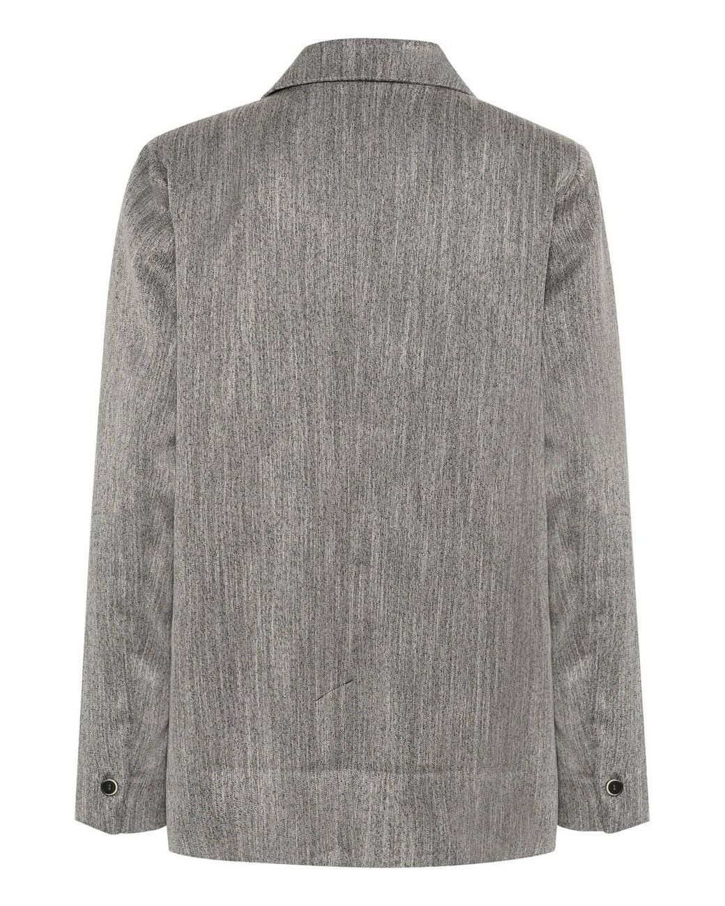 Saint Tropez Gray Glendasz Double-Breasted Blazer