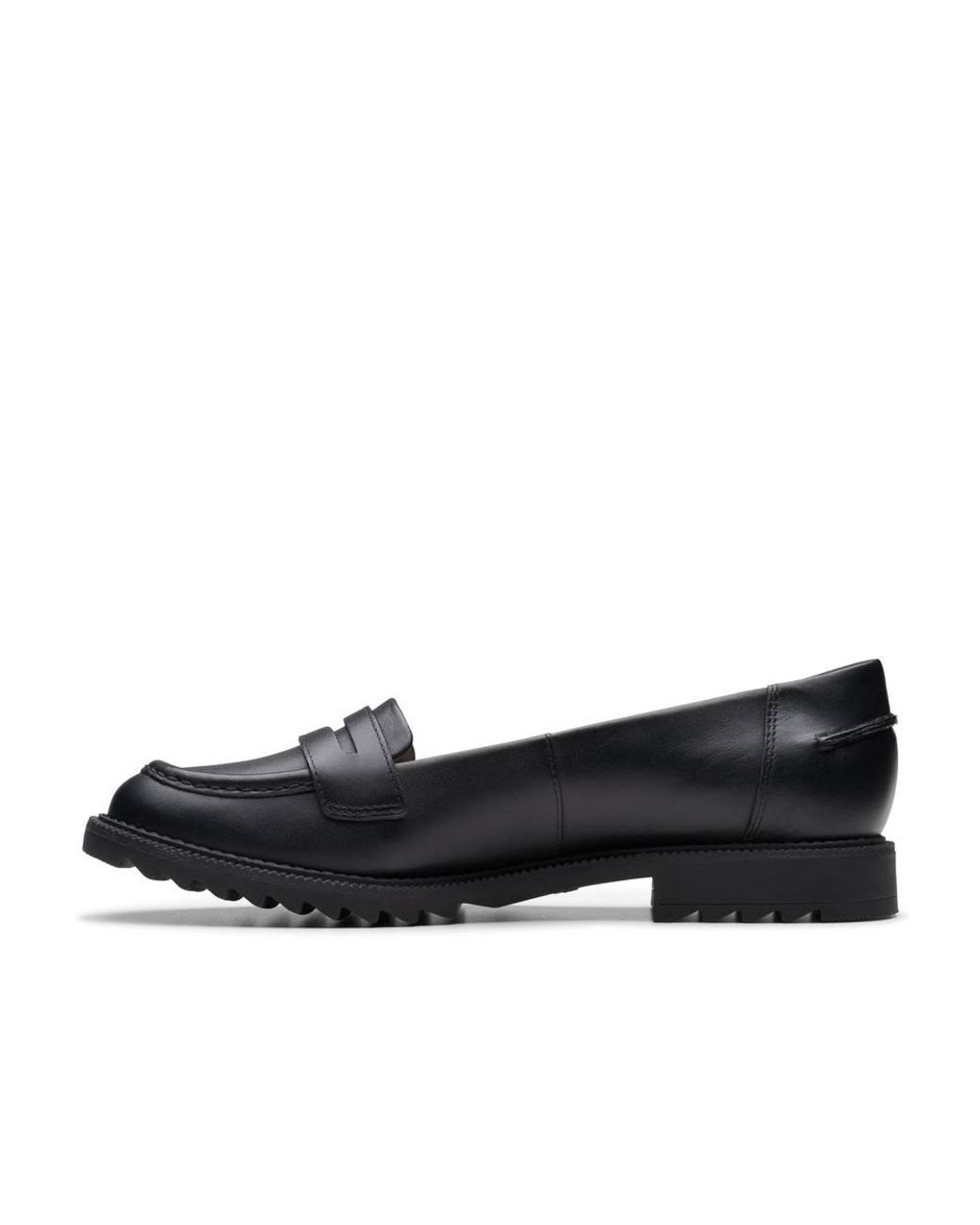 Clarks Black Griffin Milly 2 Leather Loafers, Slip Ons