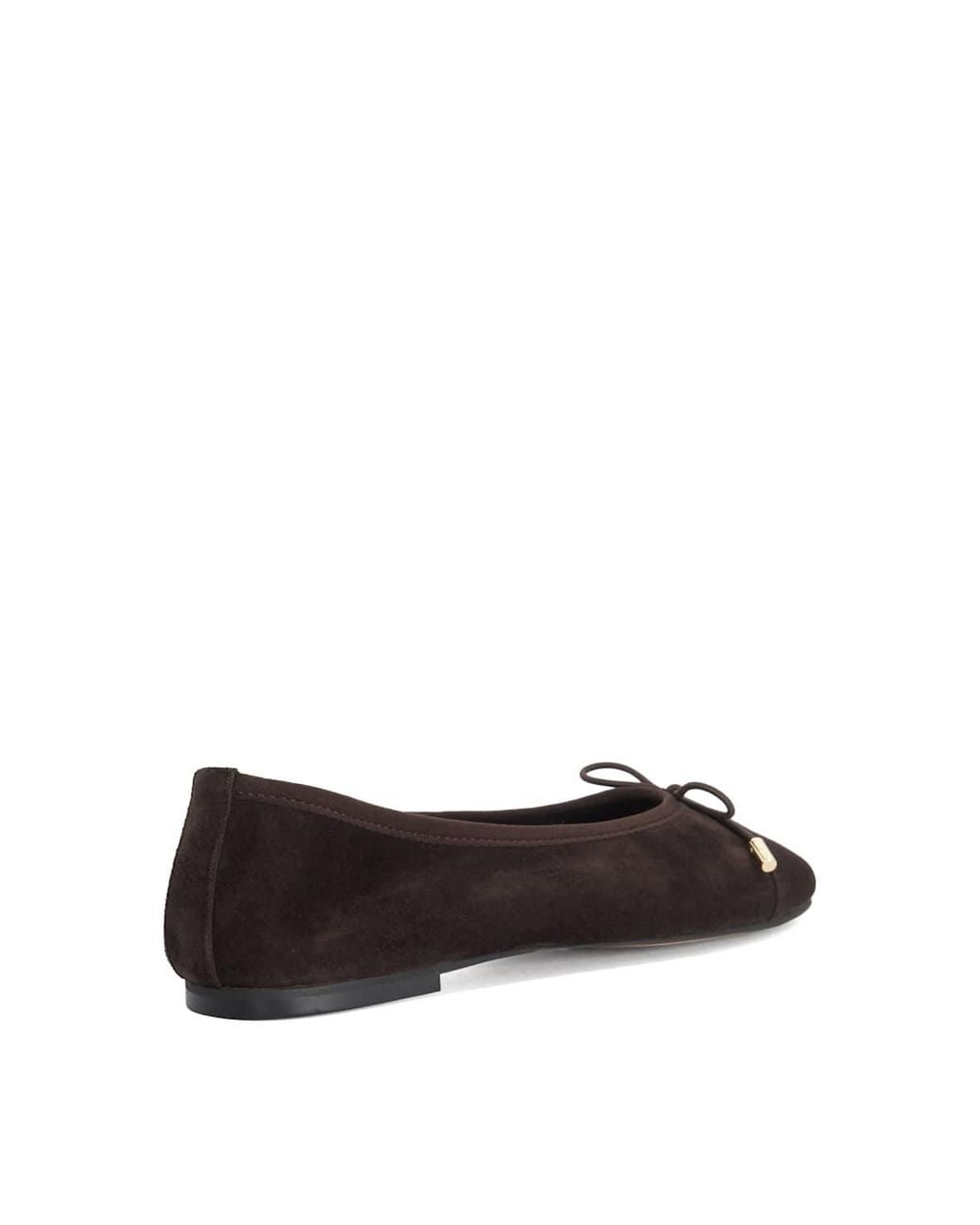 Dune White 'Haliah' Suede Ballet Pumps