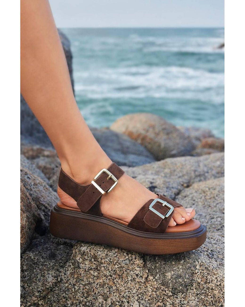 Linzi Brown Preserve Flatform Sandals