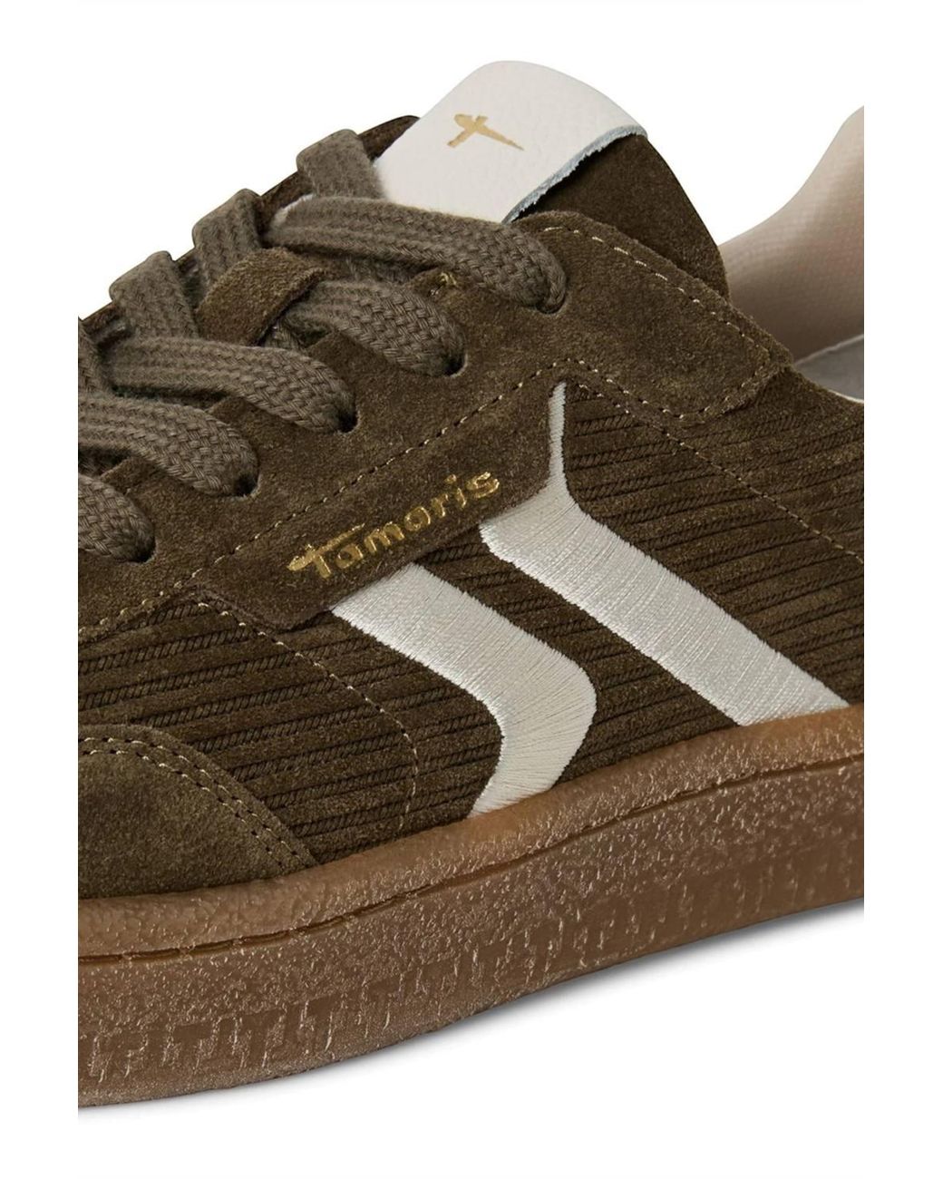 Infinity Leather Brown Tamaris Suede Leather Fashion Lace Up Sneakers