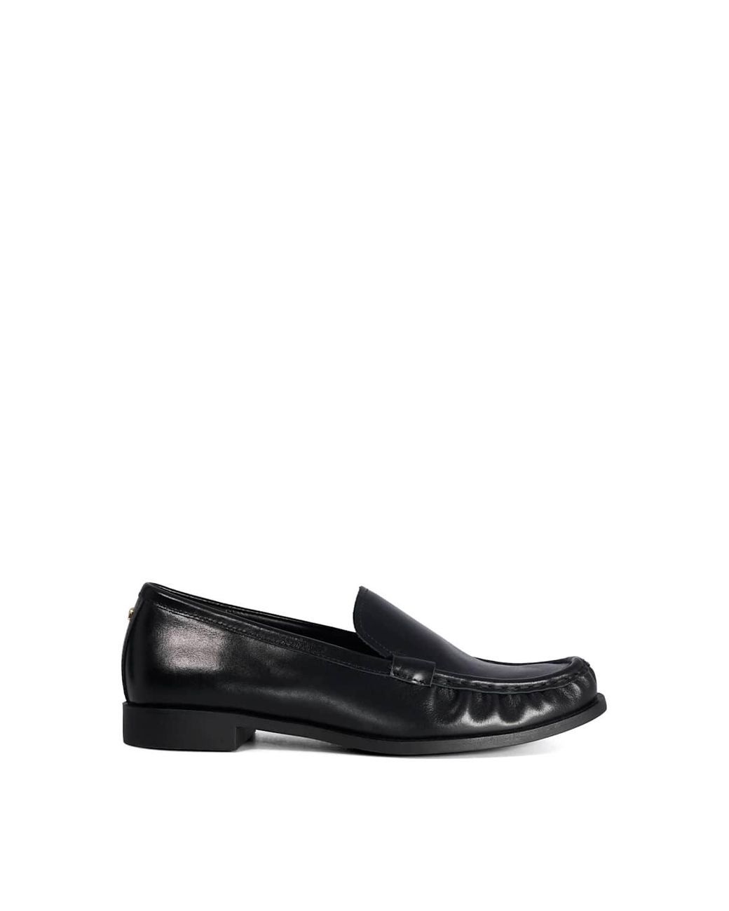 Dune Black 'Grates' Leather Loafers