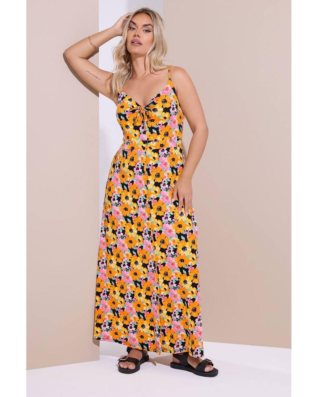 Yours White Floral Print Maxi Dress