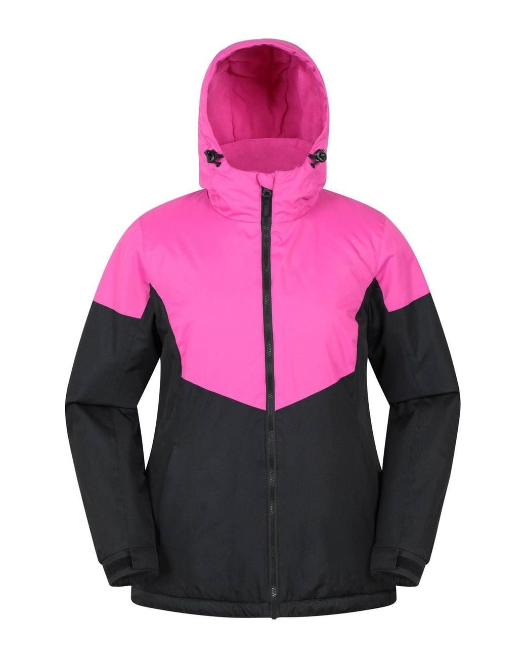 Mountain Warehouse Black Thermal Padded Insulation Adjustable Hood Plain Ski Jacket & Pants Set