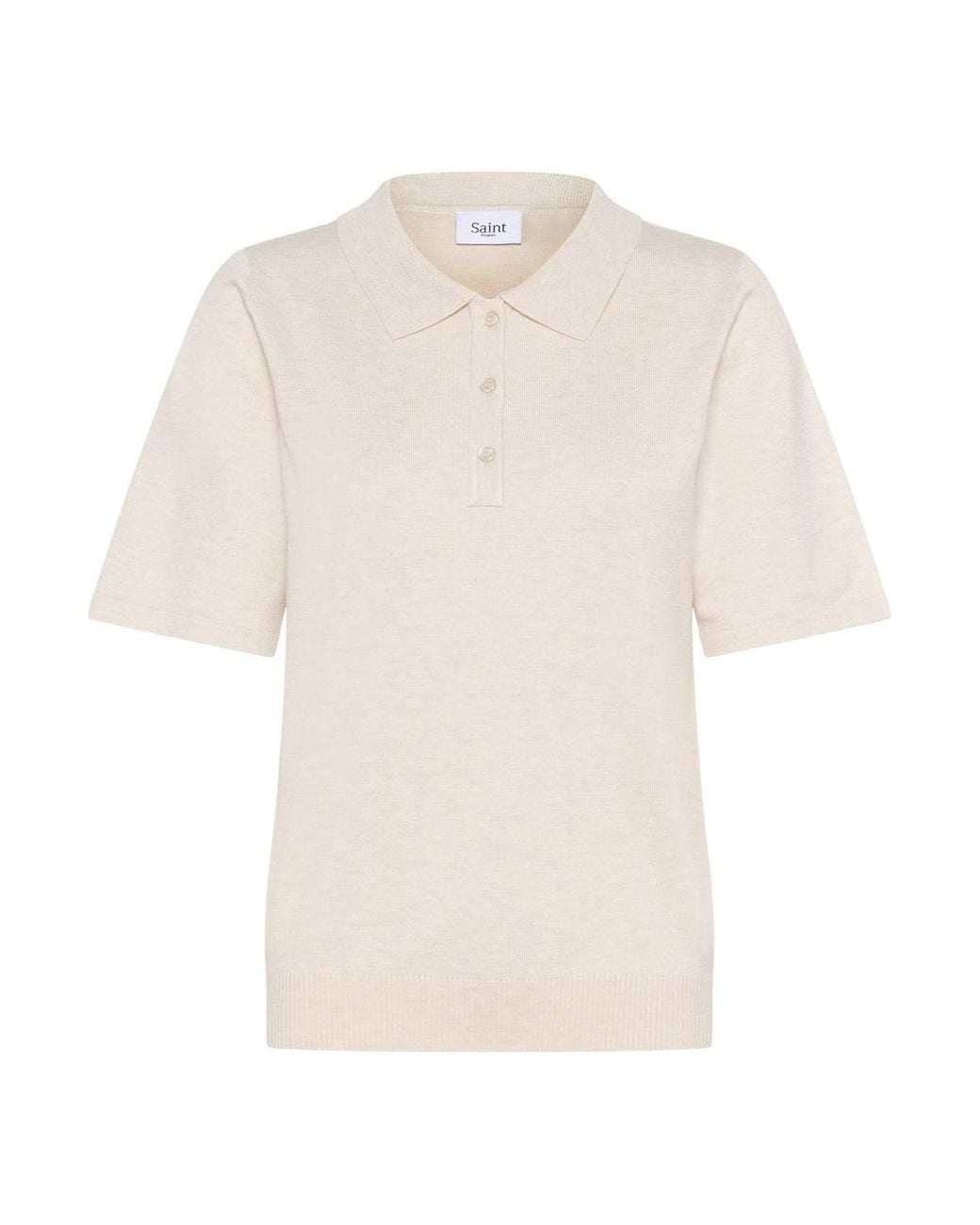 Saint Tropez White Milasz Short Sleeve Polo Top