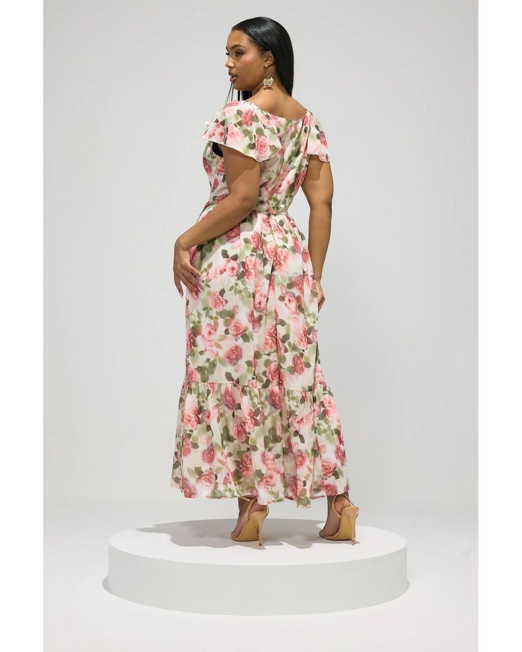 Yours White Floral Tiered Maxi Dress