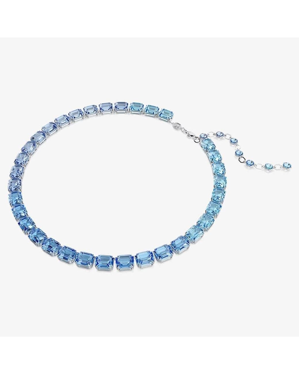 Swarovski Blue Millenia Rhodium Plated Gradient Necklace 5694136