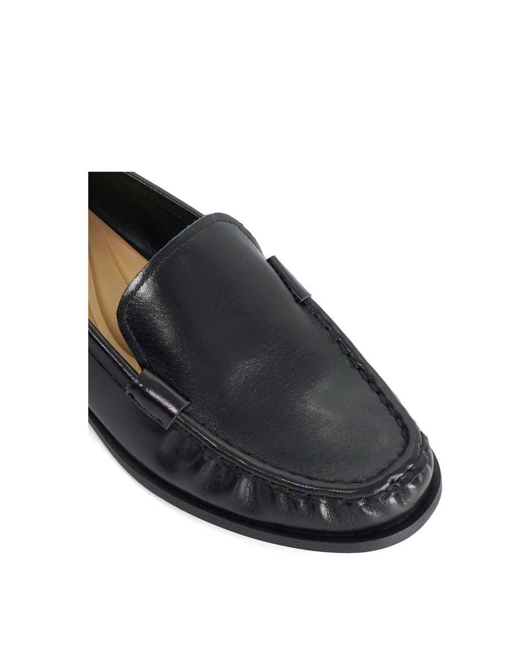 Dune Black 'Grates' Leather Loafers