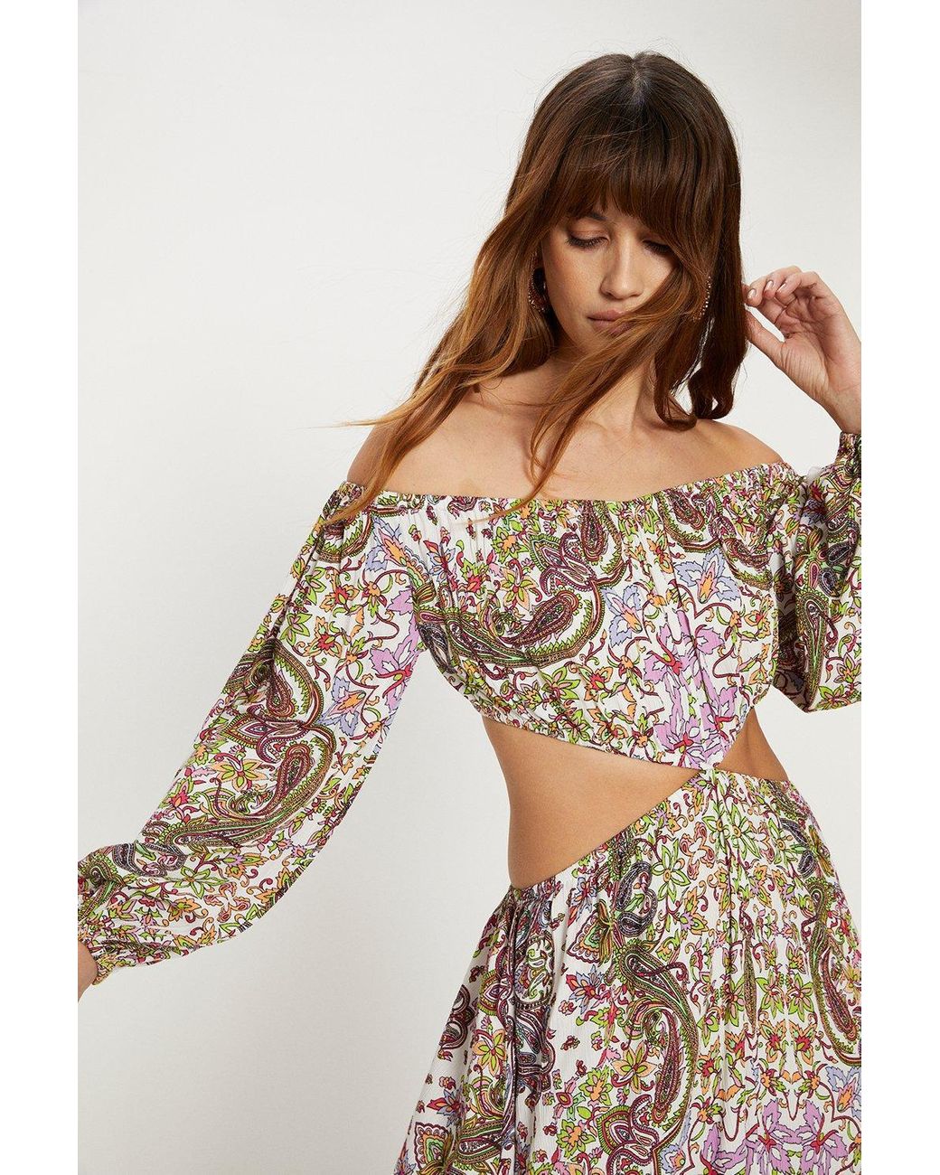 Oasis bardot top midi dress