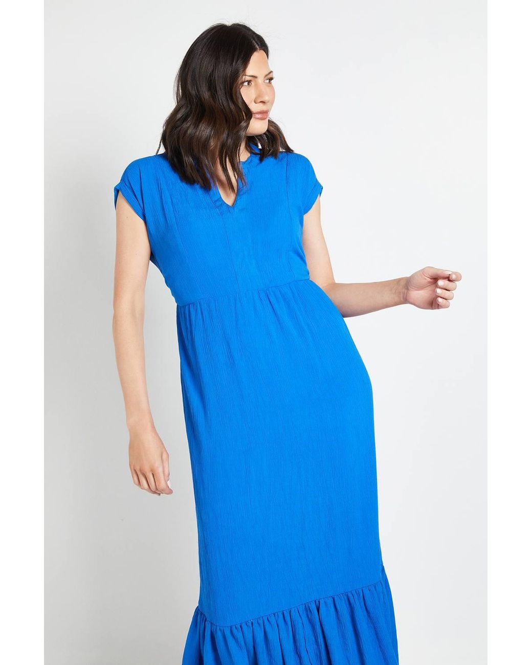 Wallis Blue Summer Cheesecloth Maxi Dress