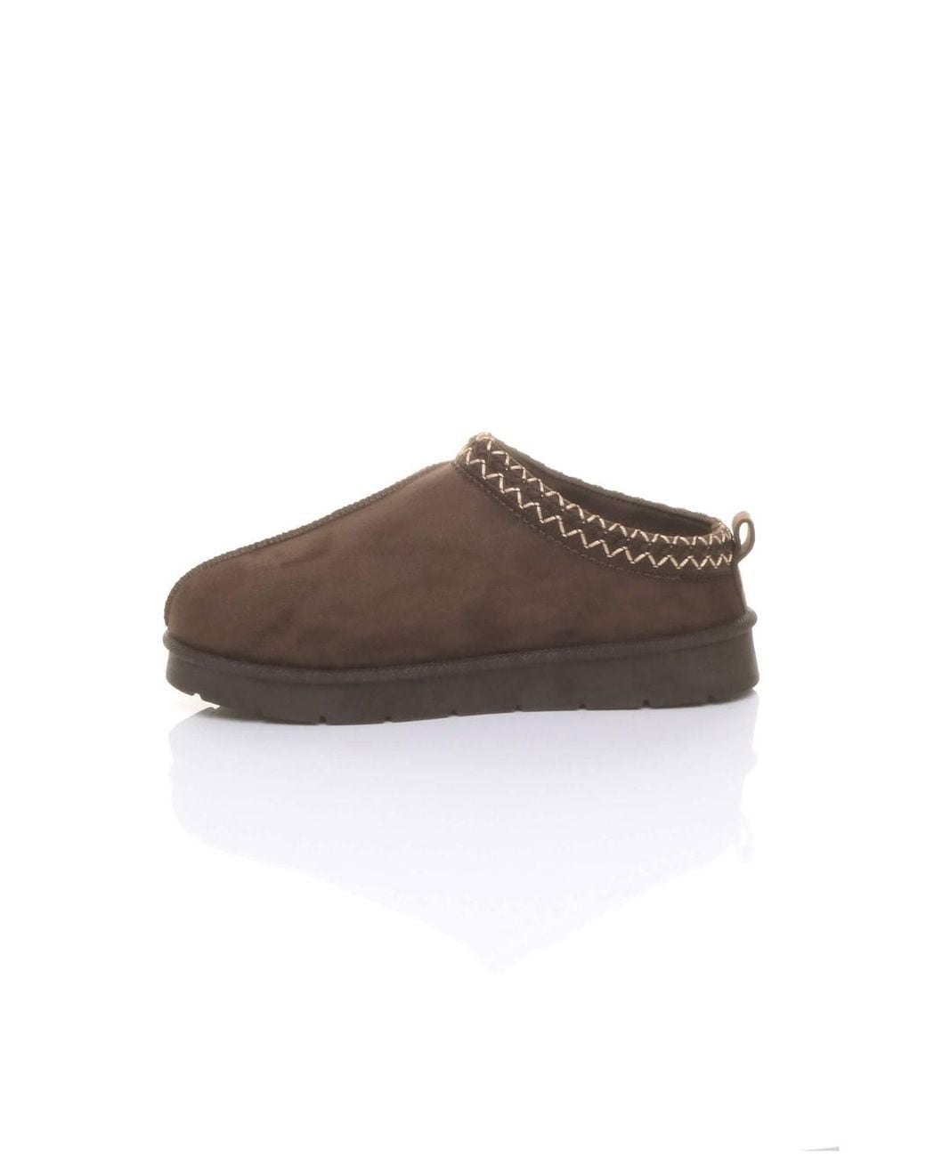 AJVANI Natural Faux Fur Lined Comfy Aztec Embroidered Ultra Mini Booties Slippers