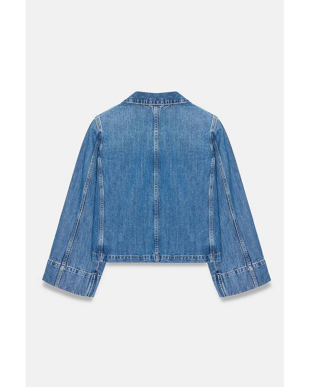 Dilvin Blue Cotton Tencel Jacket