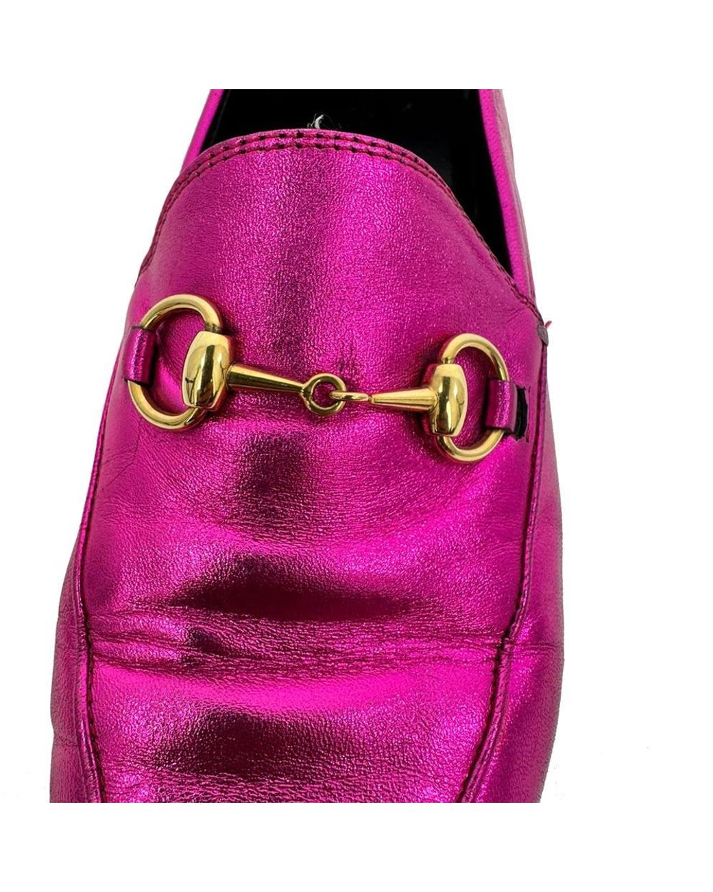 Gucci Purple Preloved Jordaan Horsebit Loafers