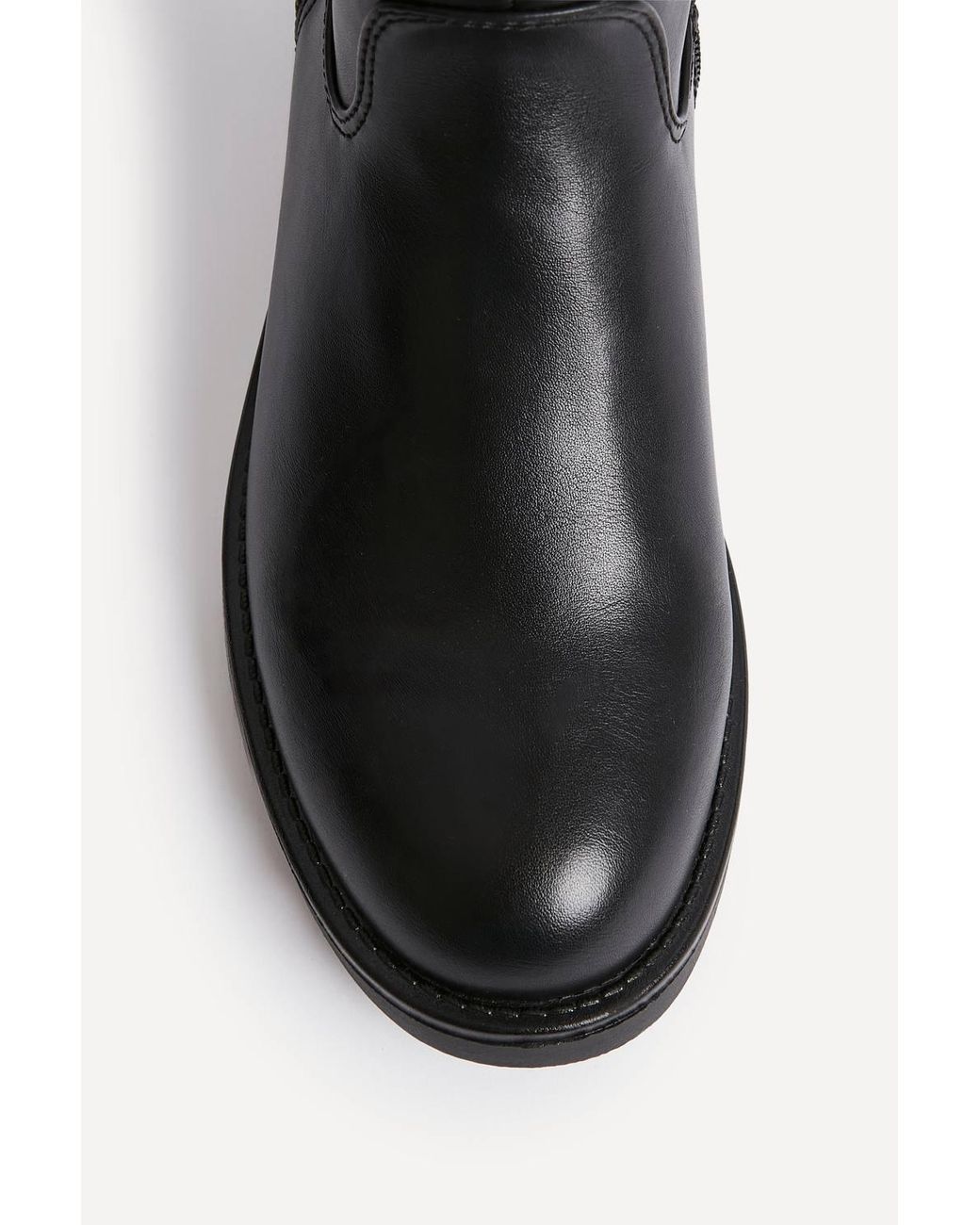 Linzi Black Roam Faux Leather High Leg Boot