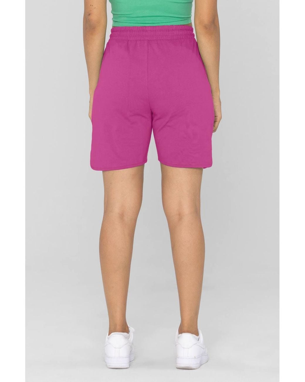 Enorsia Pink Comfort Fit Walking Shorts