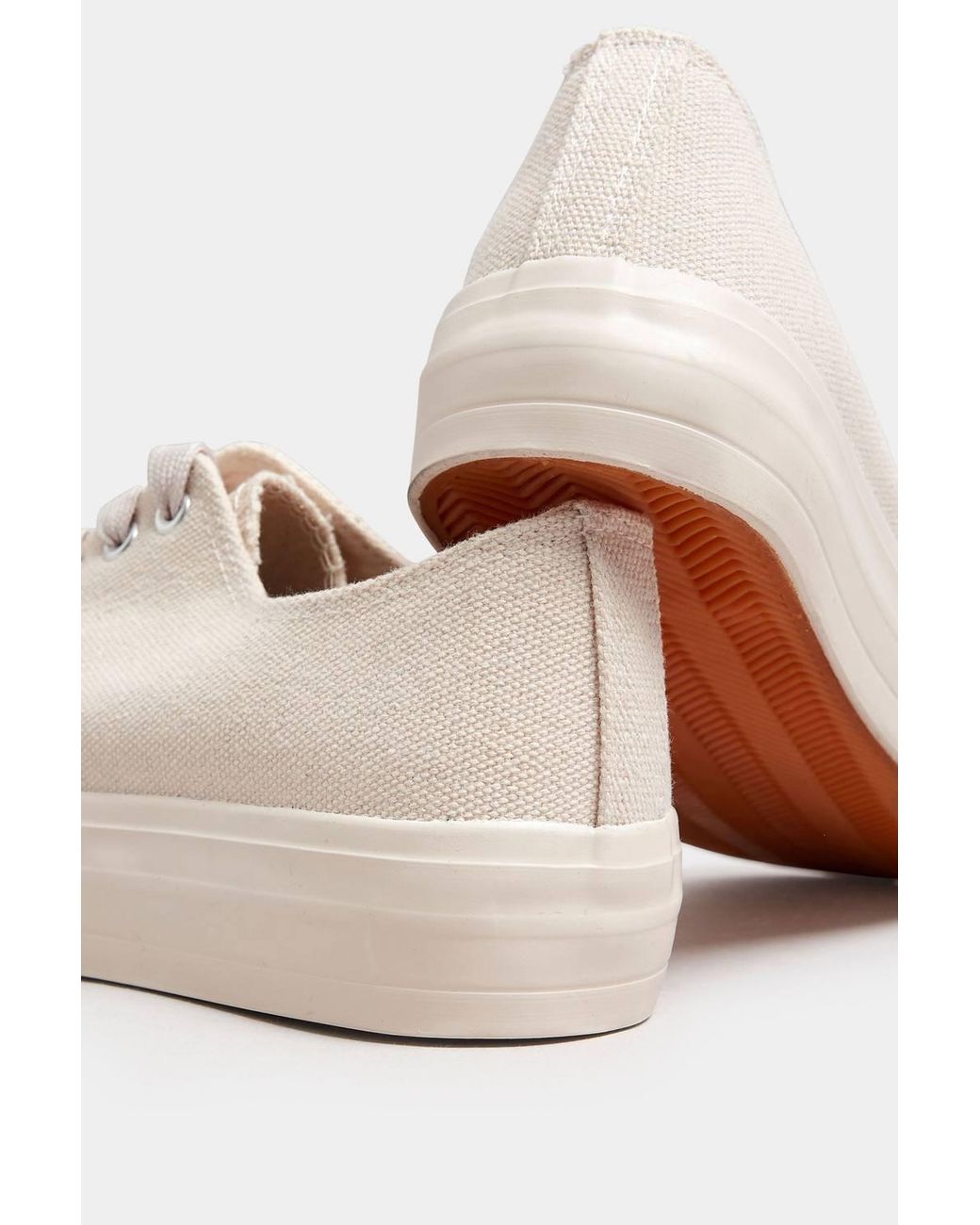 Long Tall Sally Blue Canvas Flatform Trainers