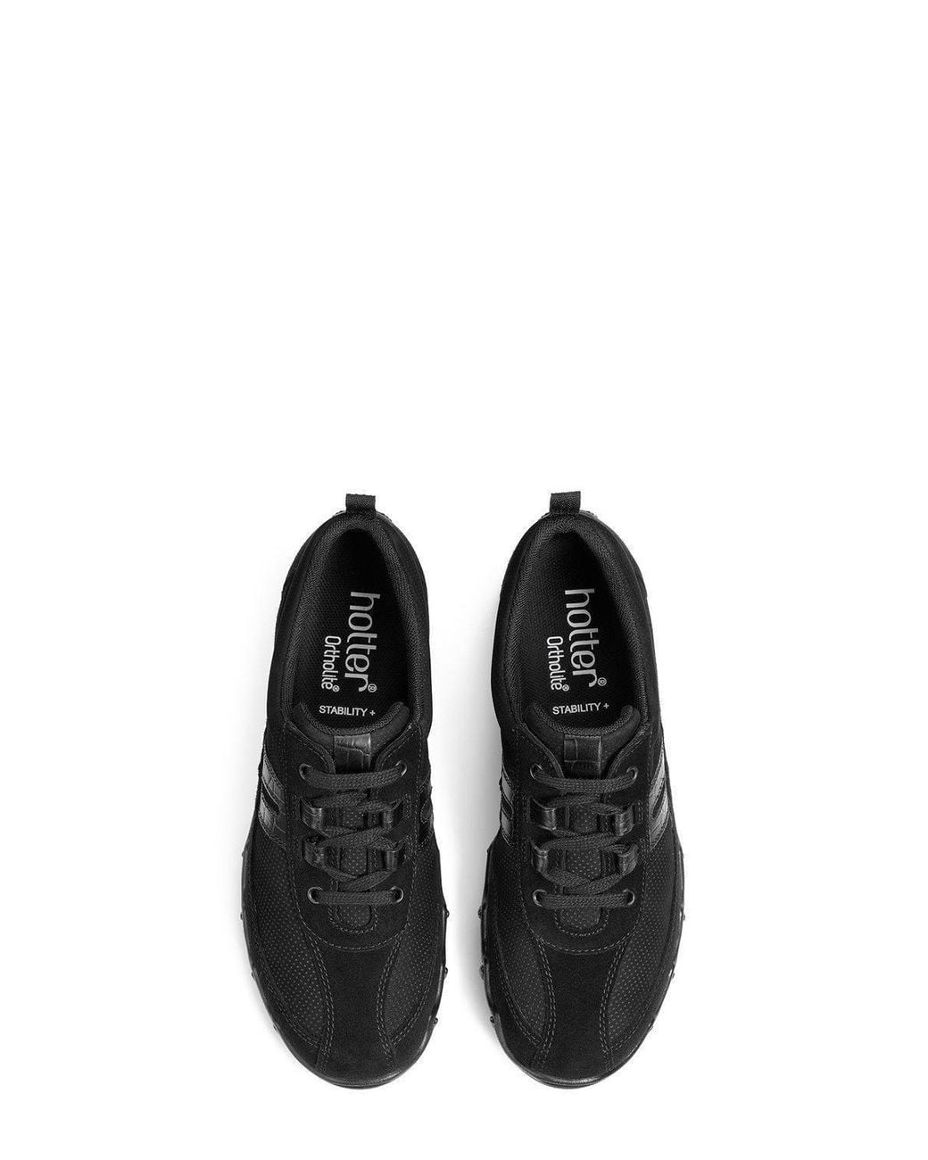 Hotter Black Wide Fit 'Leanne Ii' Active Shoes