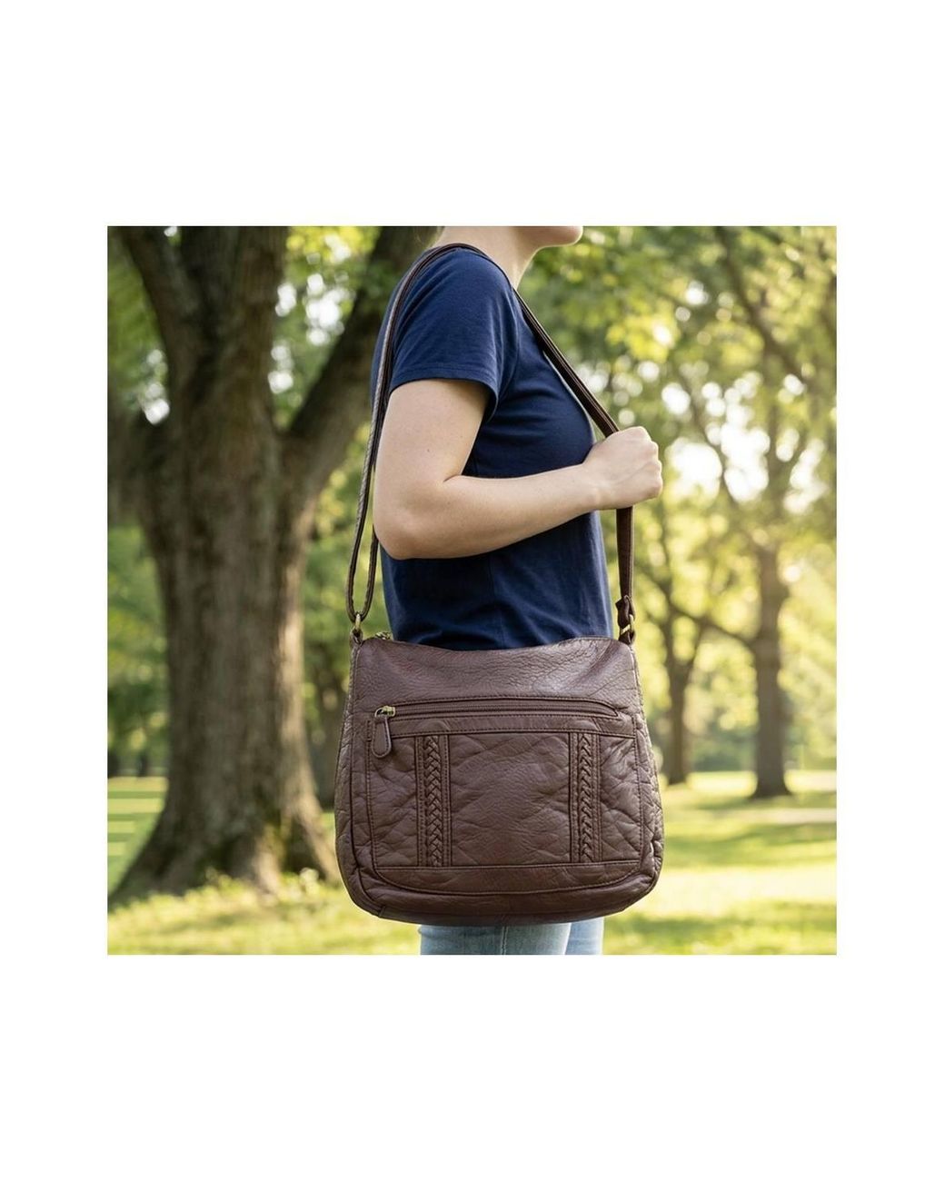 Pavers Brown Cross Body Bag