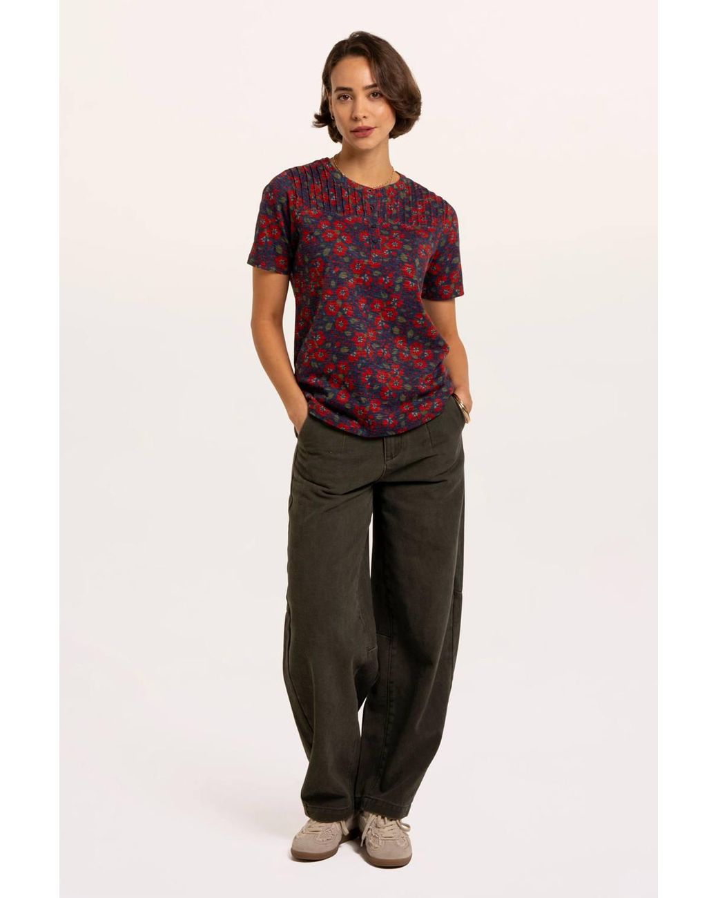 Brakeburn Multicolor North Printed Button Front T-Shirt