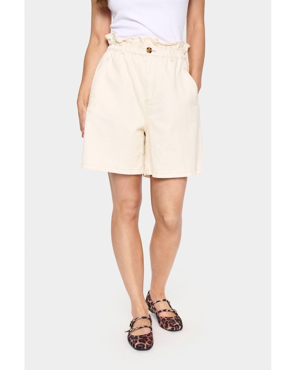 Saint Tropez Natural Kayosz High Waisted Shorts