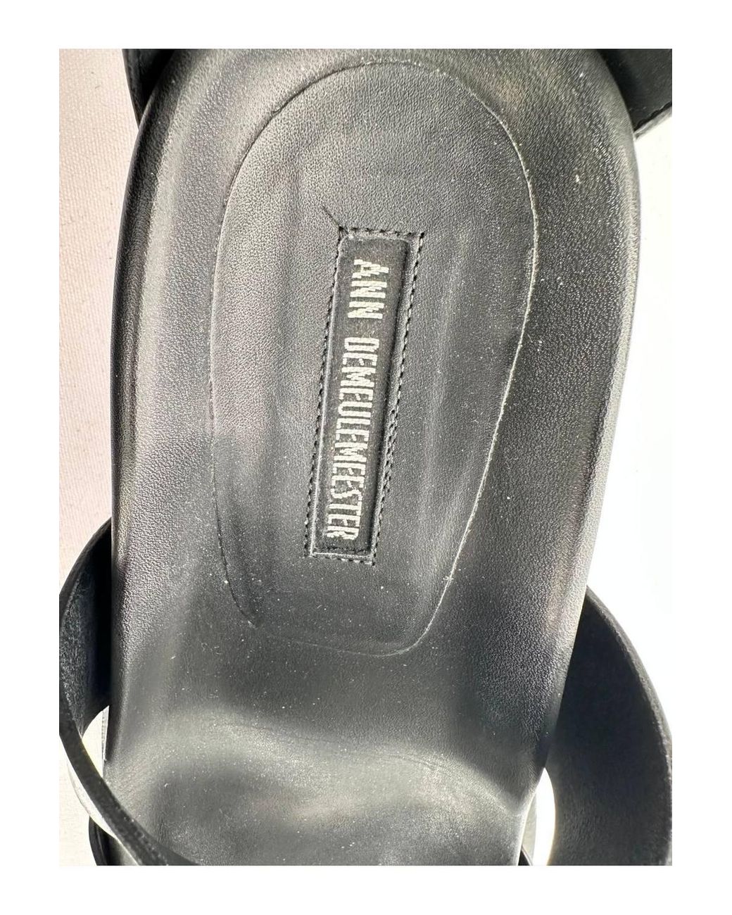 Ann Demeulemeester Black Preloved Belted Ankle Wrap Sandals