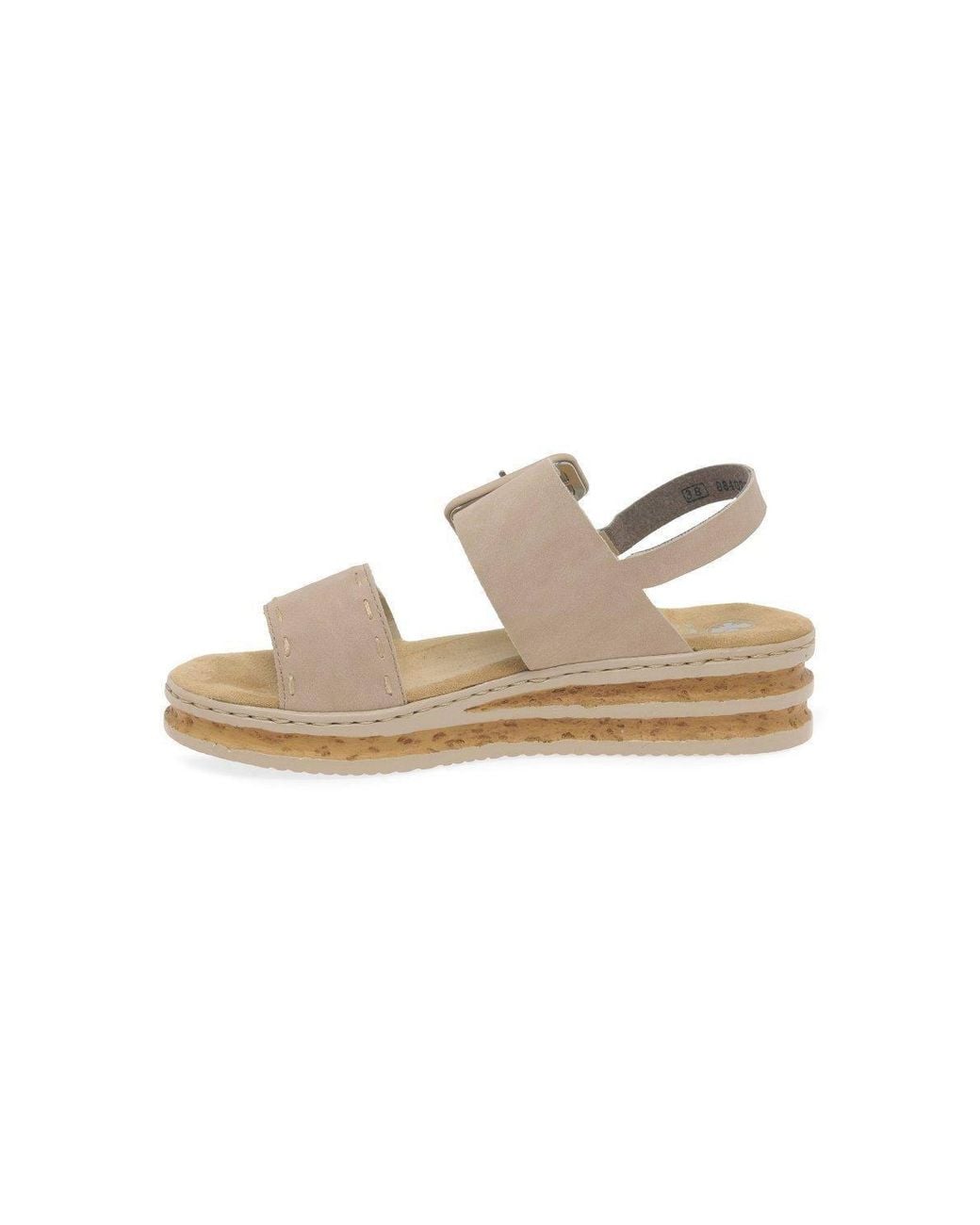 Rieker White 'Page' Wedge Heel Sandals