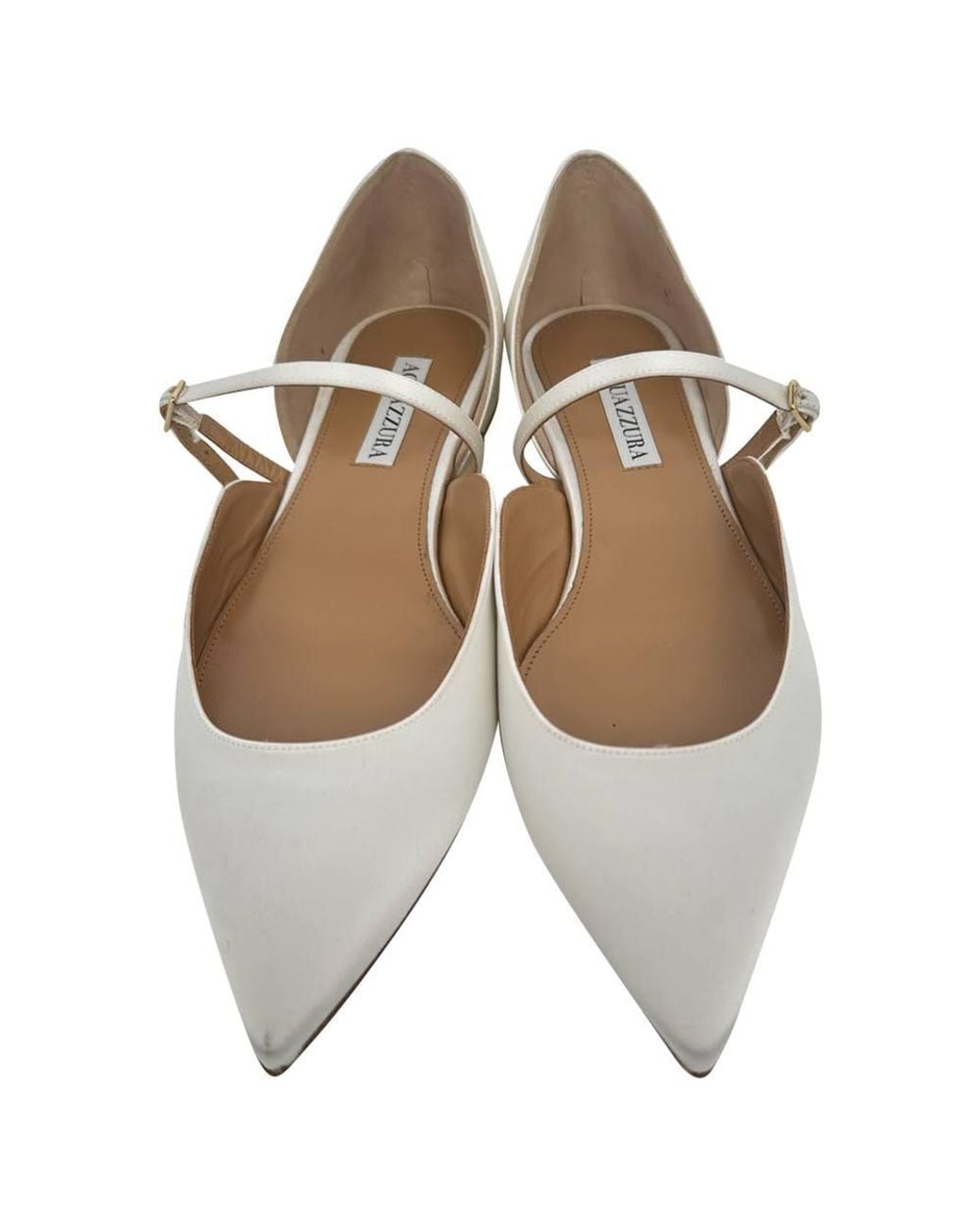 Aquazzura Metallic Preloved Bellezza Ballet Flats