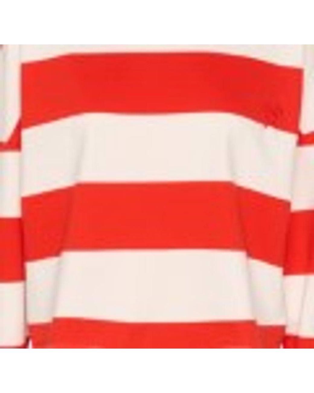 Saint Tropez Red Idahella Long Sleeve Stripe Sweatshirt