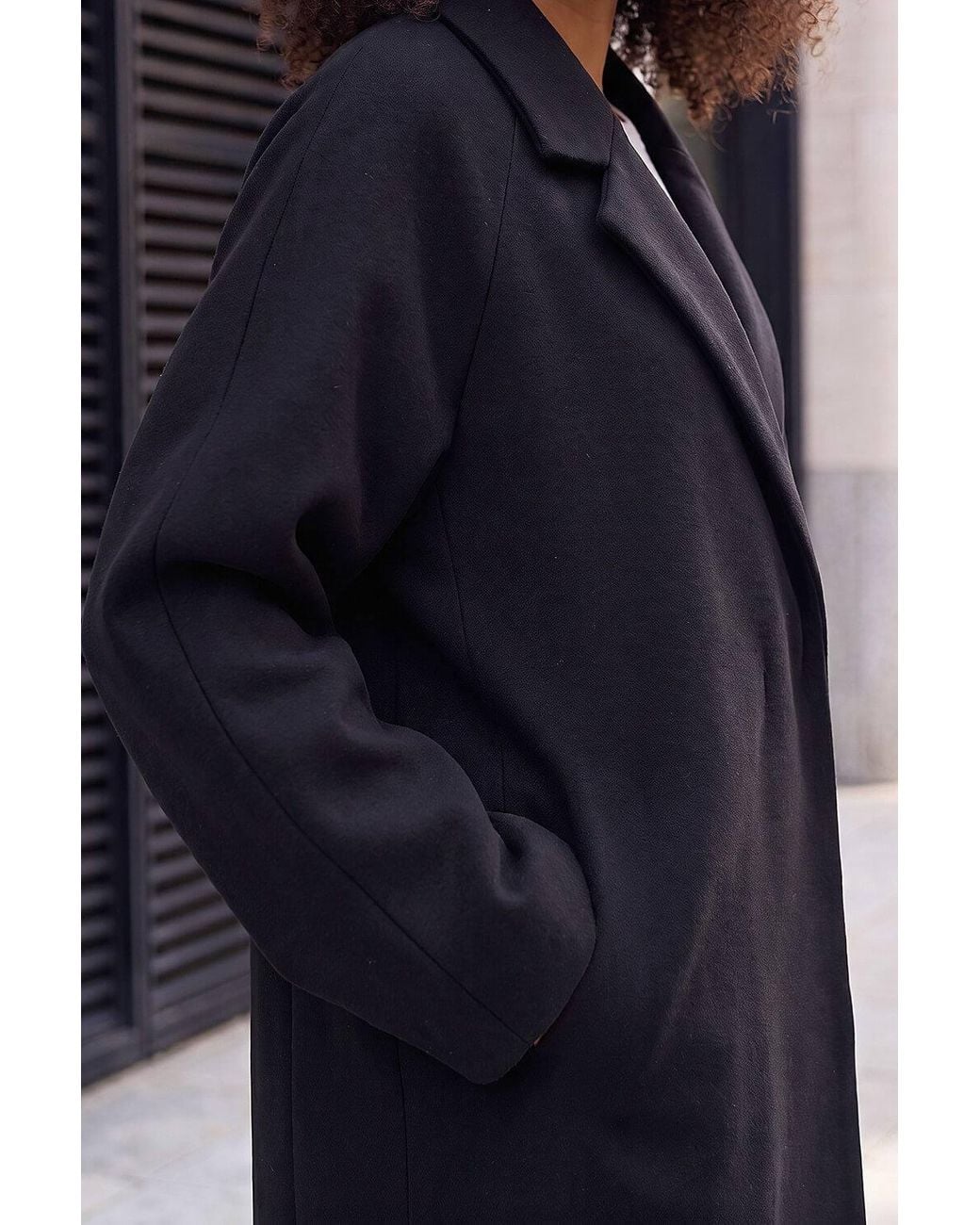 D.u.s.k Blue Single Breasted Longline Coat