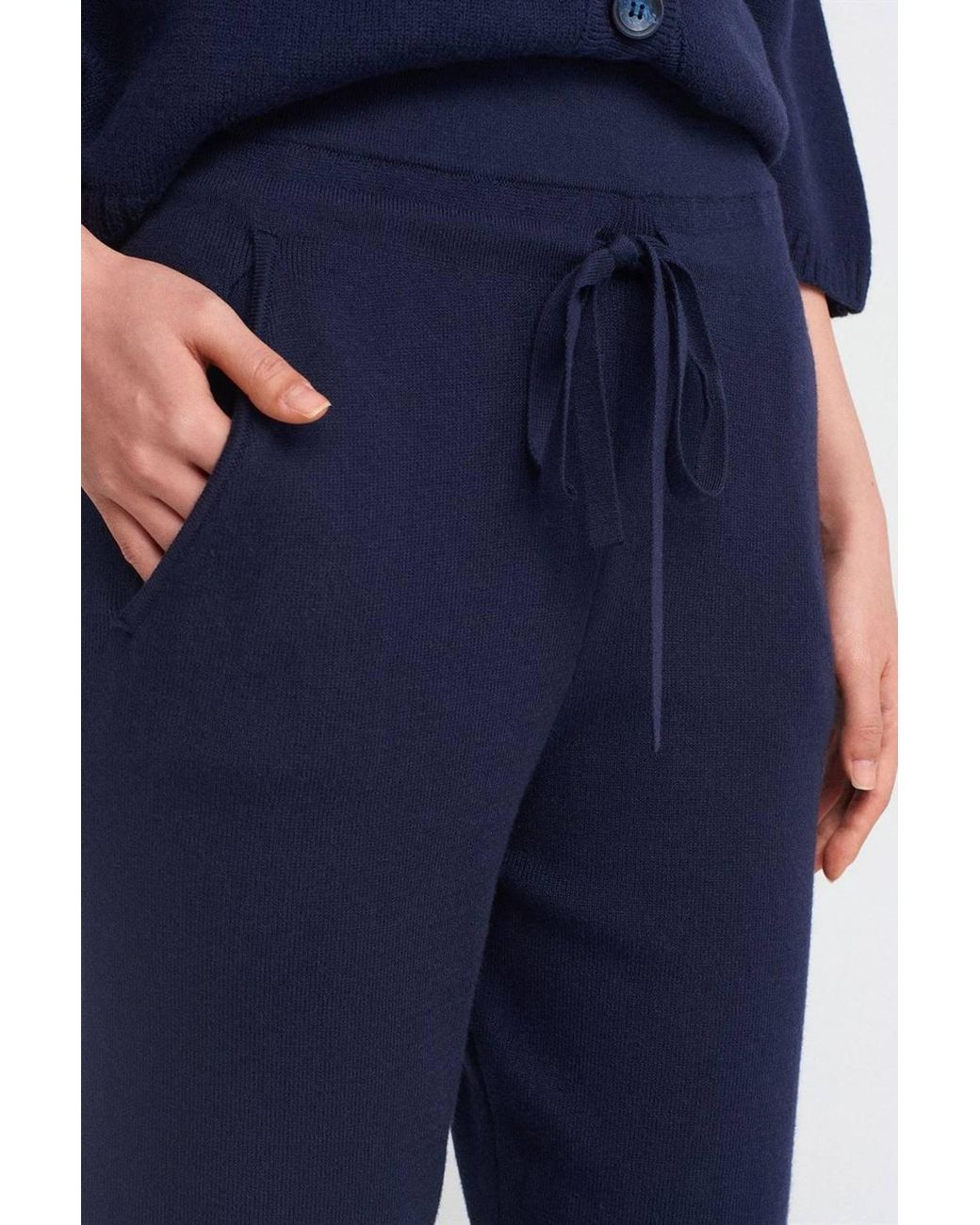 Dilvin Blue Lurex Knit Jogger Pants