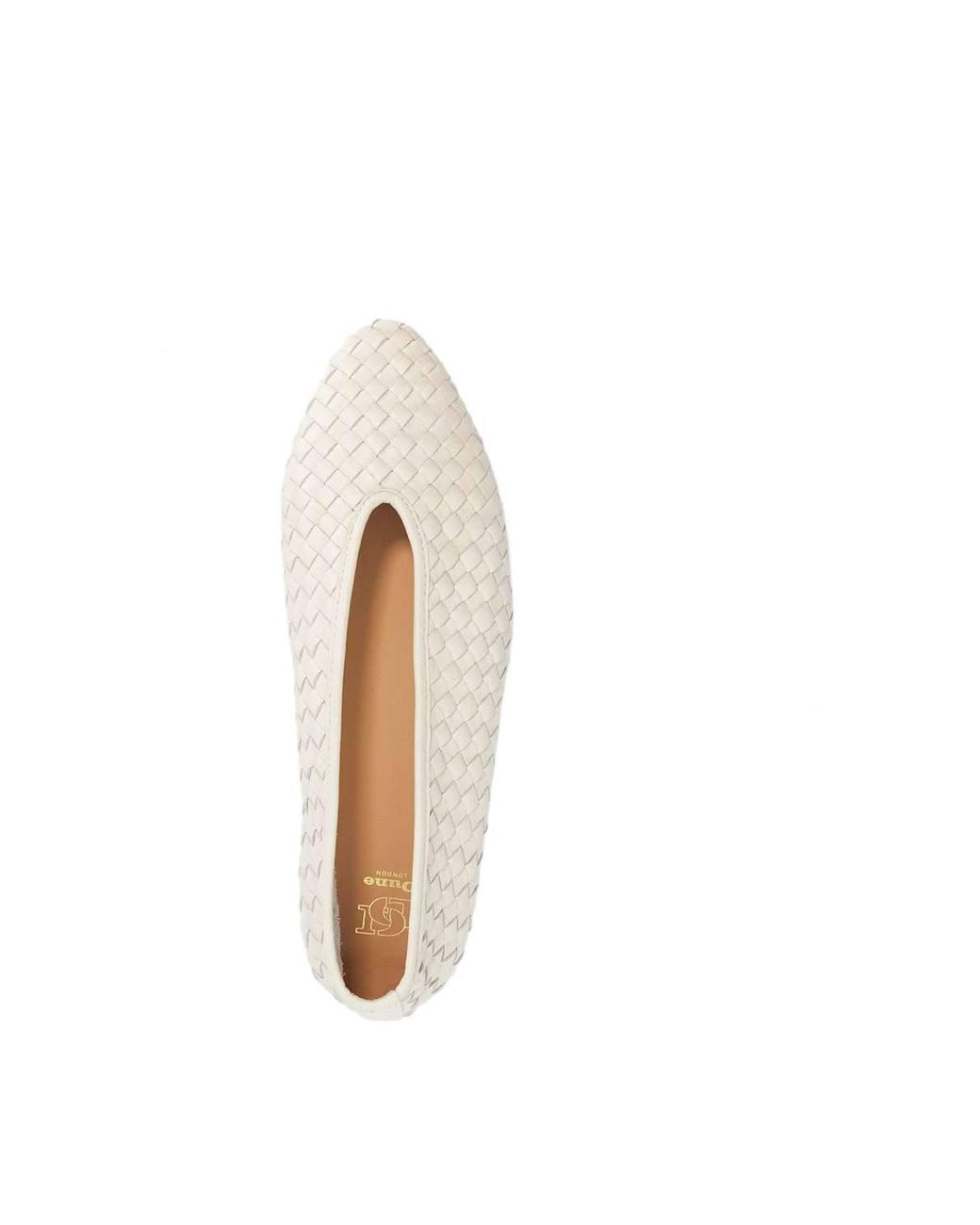 Dune Natural 'Henlee' Leather Ballet Pumps