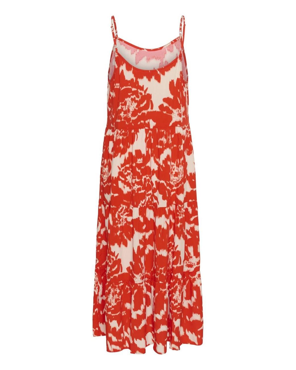 Saint Tropez Red Eda Spaghetti Straps A-Line Midi Dress