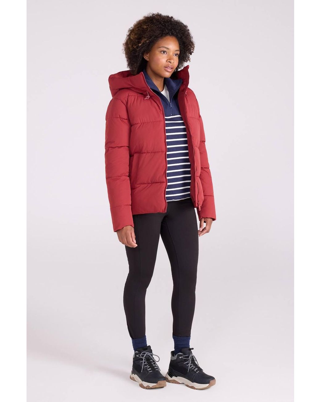 Mountain Warehouse Red 'Toasty' Water Resistant Elastic Cuffs & Hem Padded Short Jacket