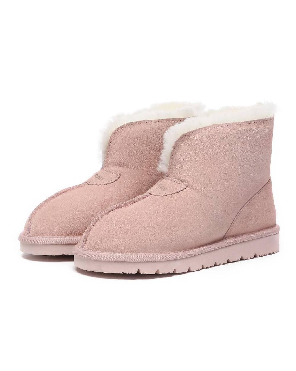EverAu Australia Pink Real Sheepskin Owl Ankle Slippers W/ Eva Sole