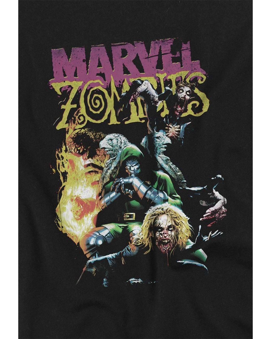 Marvel Black Zombies Doom & The Fantastic Four Cover T-Shirt