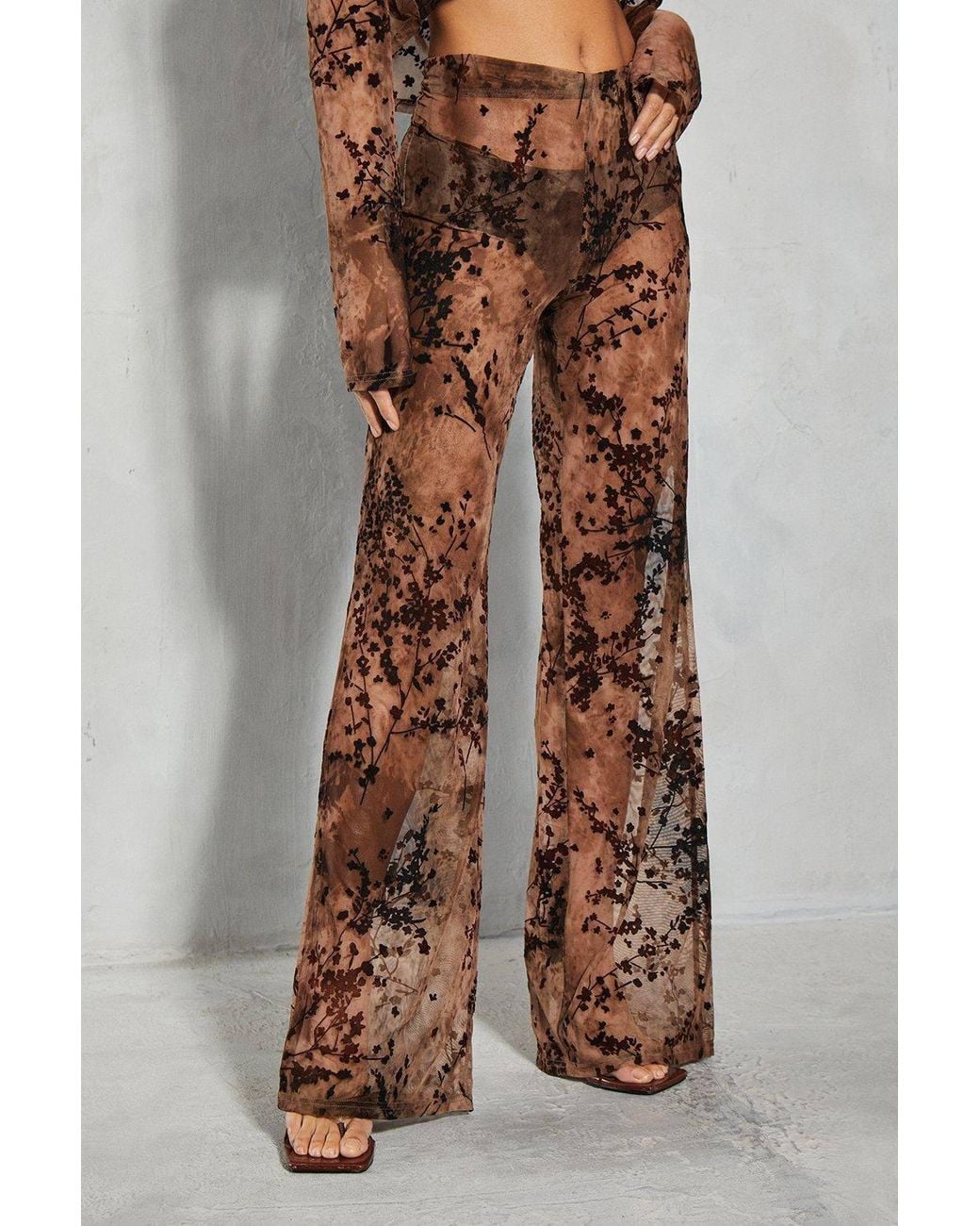 MissPap Gray High Waisted Wide Leg Trouser