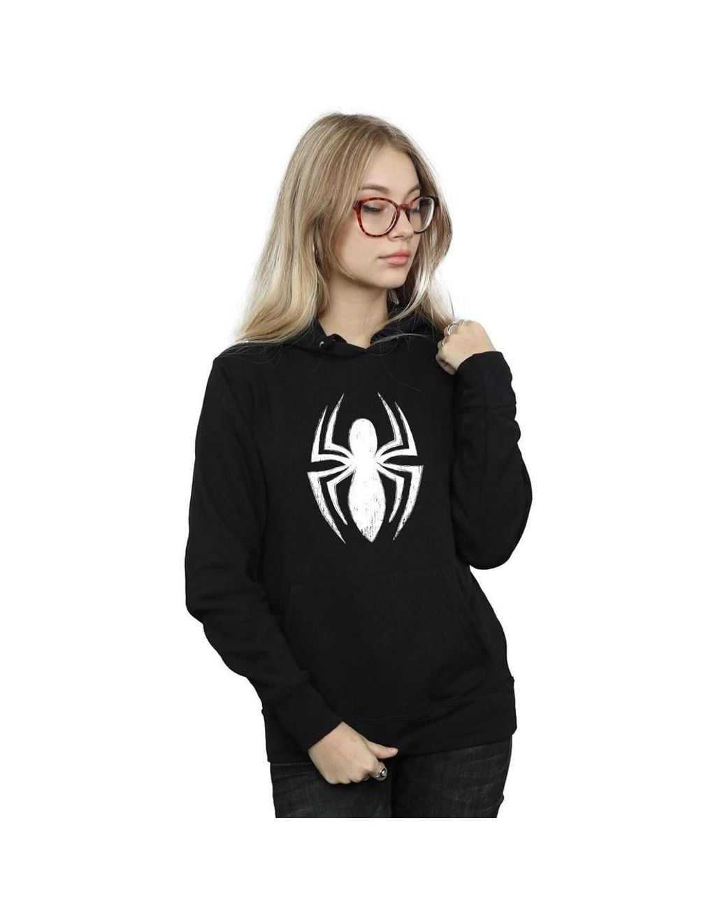 Marvel Black Spider- Ultimate Spider Logo Hoodie