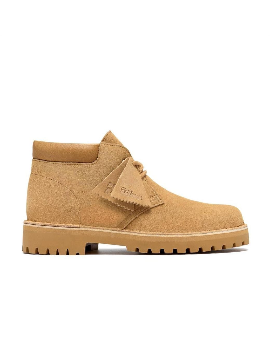Clarks Brown Dsrt2456 Rock Light Tan Suede Ankle Boots, Desert Boots, Lace Up