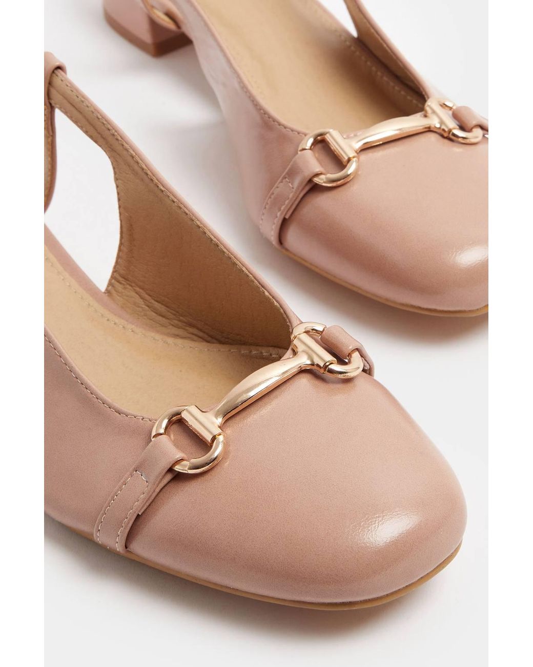 Long Tall Sally Pink Snaffle Slingback Heel