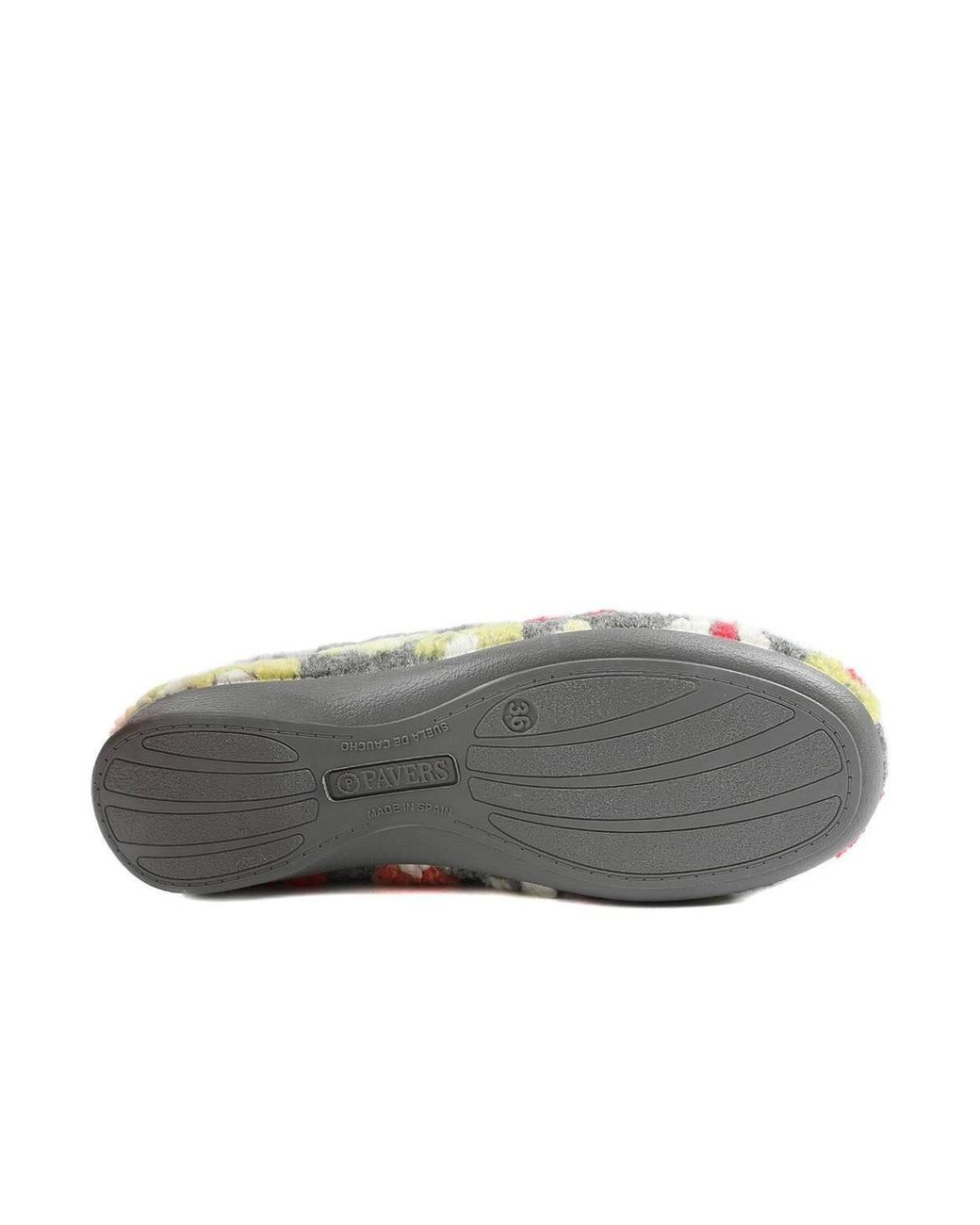 Pavers Gray Soft Floral Full Slippers