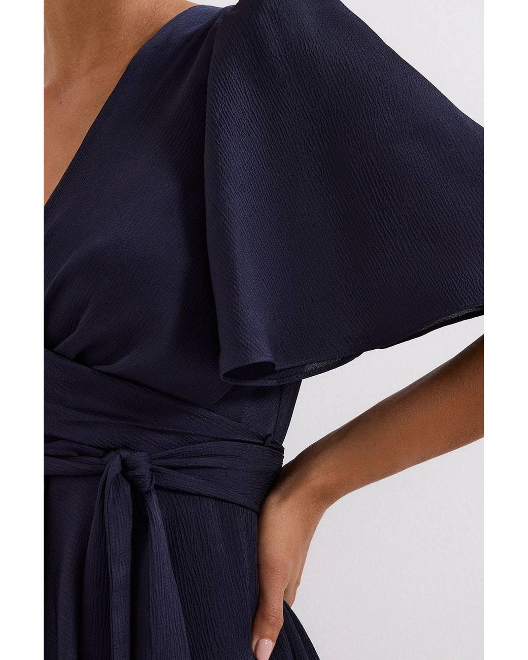 Phase Eight Blue Petite Abbie V-Neck Dress